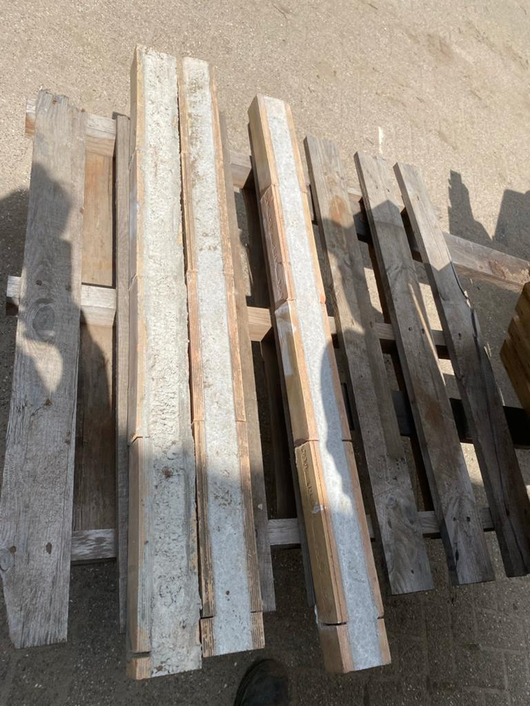 3 x Stalton latei Ploegsteert, Doe-het-zelf en Verbouw, Hout en Planken, Ophalen, Gebruikt, 200 tot 250 cm, 50 mm of meer