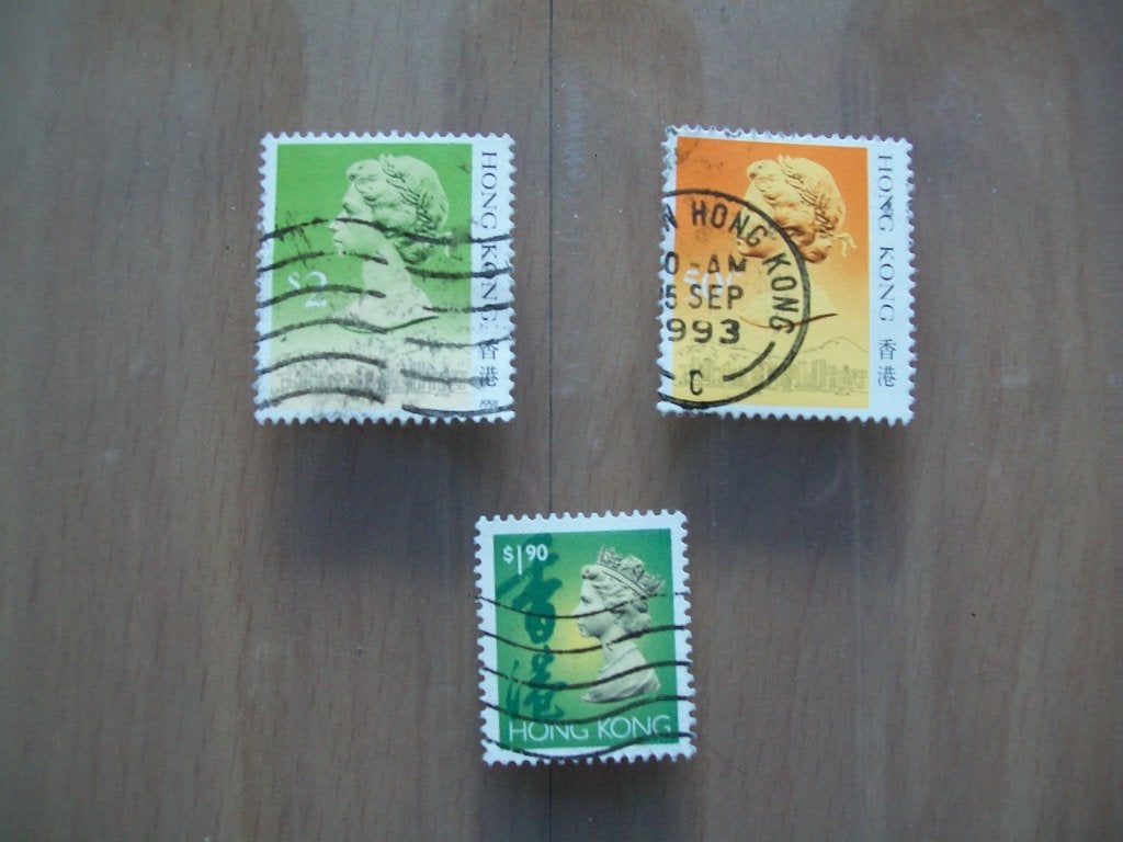 3 postzegels - Hong Kong / Hongkong, Ophalen of Verzenden, Gestempeld, Zuidoost-Azië