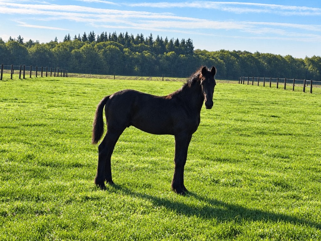 Prachtig Fries hengstenveulen te koop, Met stamboom, Niet van toepassing, Dressuurpaard, 0 tot 2 jaar