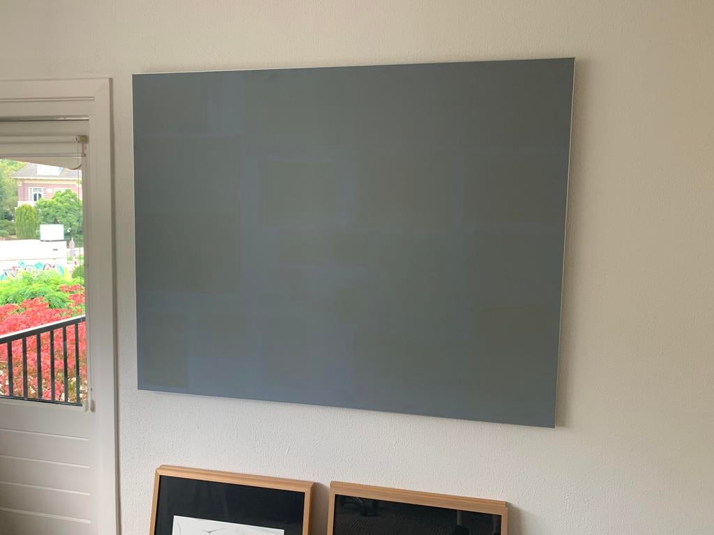 Groot prikbord 120x170cm grijs, Ophalen, Gebruikt, Prikbord