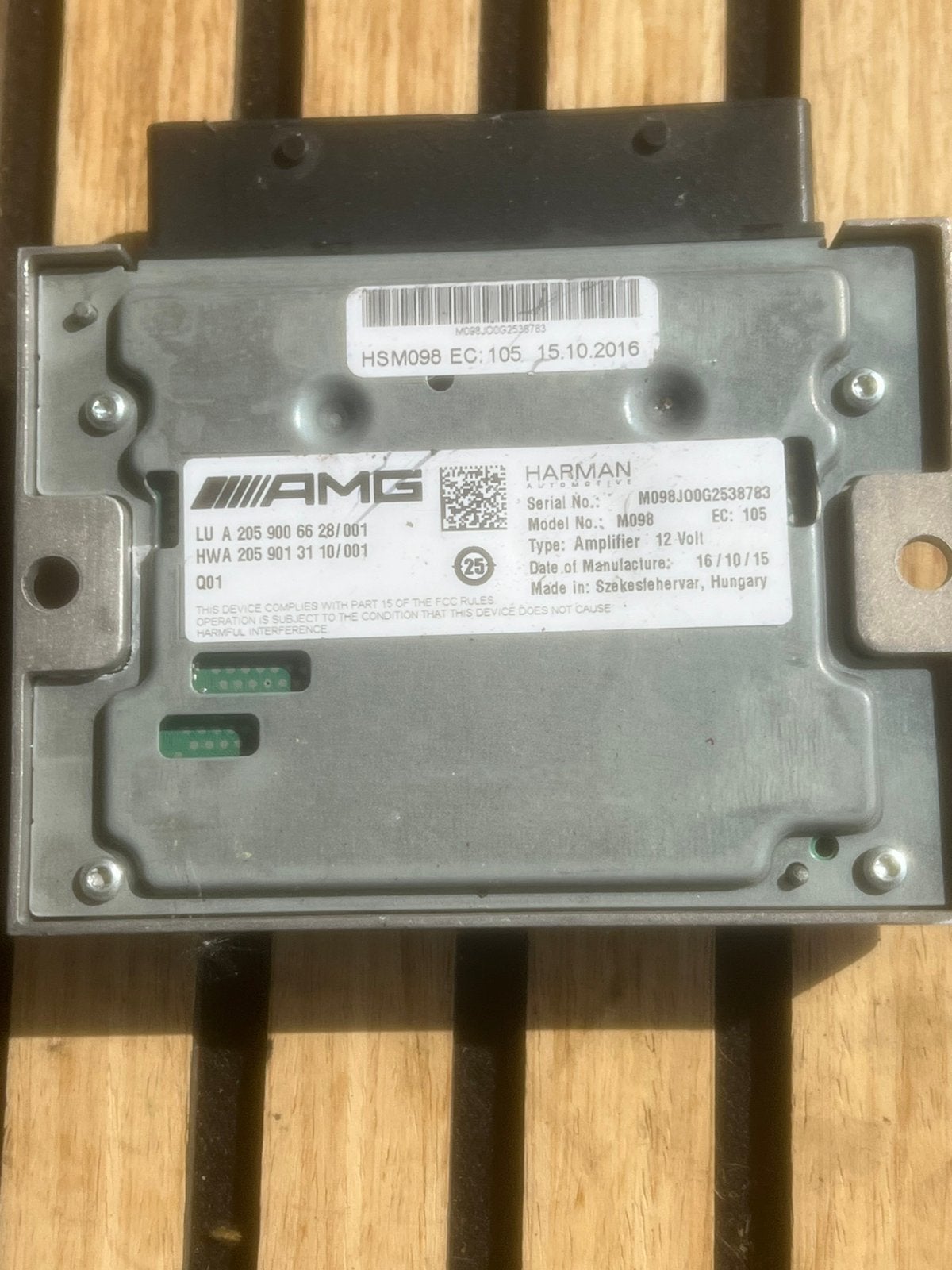 MercedesAMG Versterker - Harman -A2059006628 - W205 C-Klasse, Ophalen