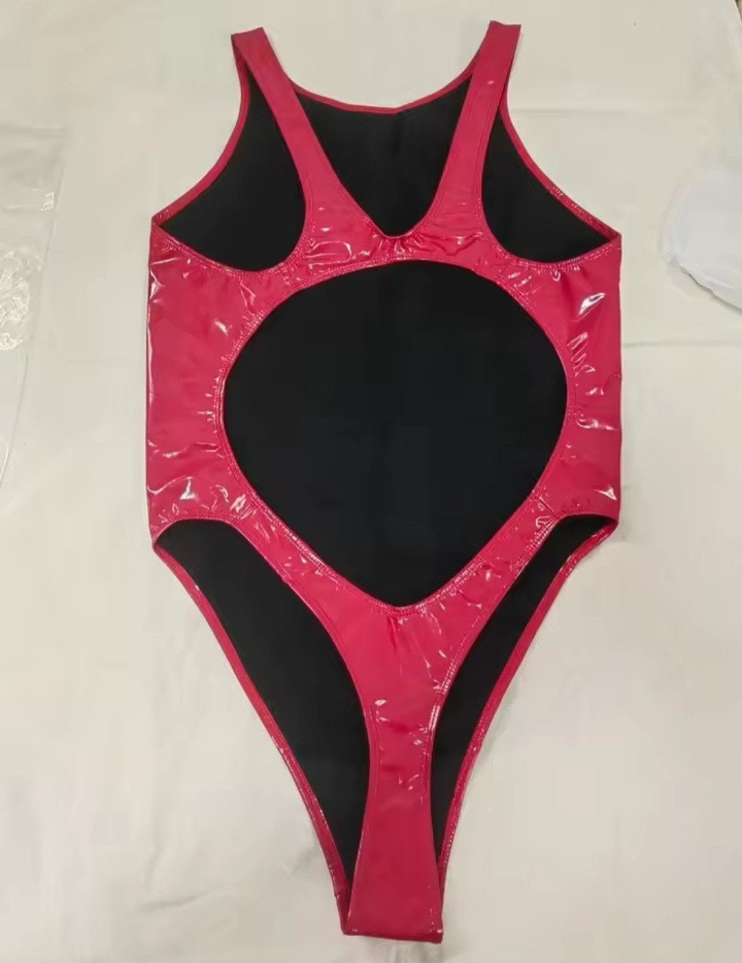 Prachtige Lak Bodysuit, Speciale achterkant, tm 3XL, Verzenden, Nieuw
