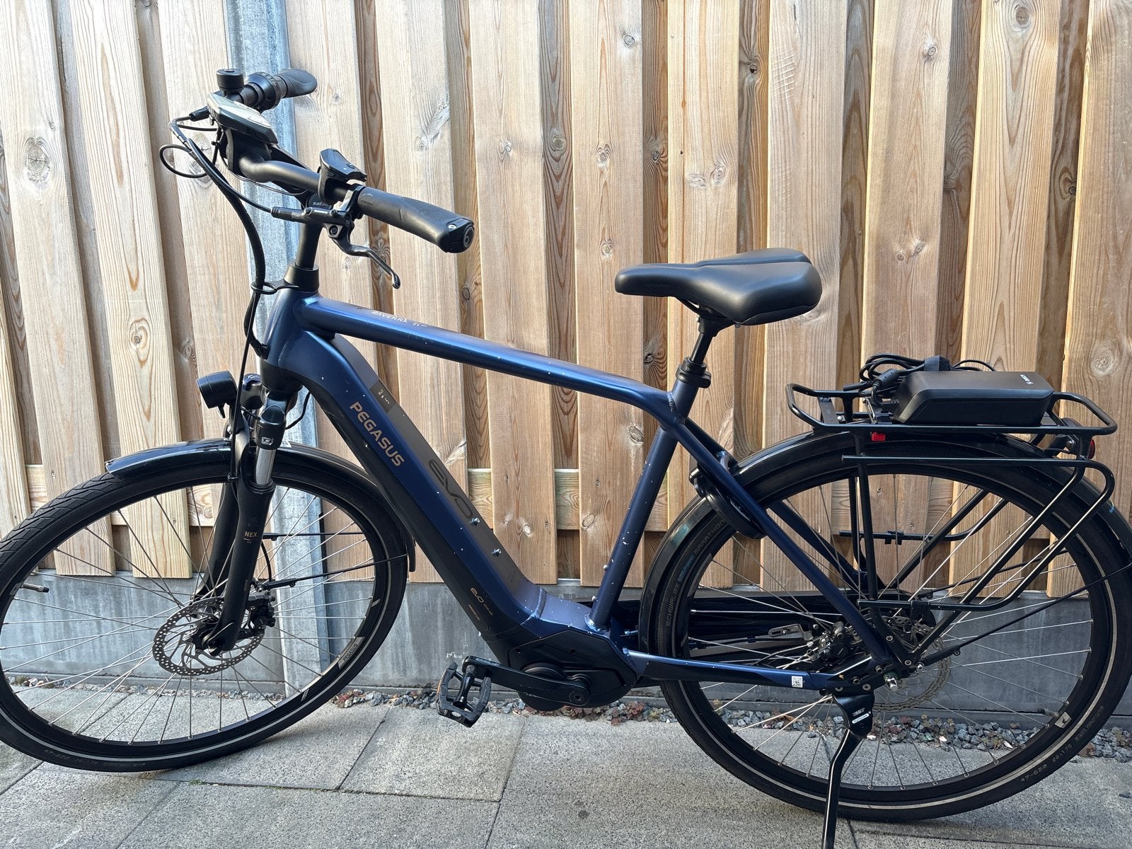 Pegasus elektrische fiets - goed onderhouden blauw mat, Gebruikt, 51 tot 55 cm, 50 km per accu of meer, Ophalen