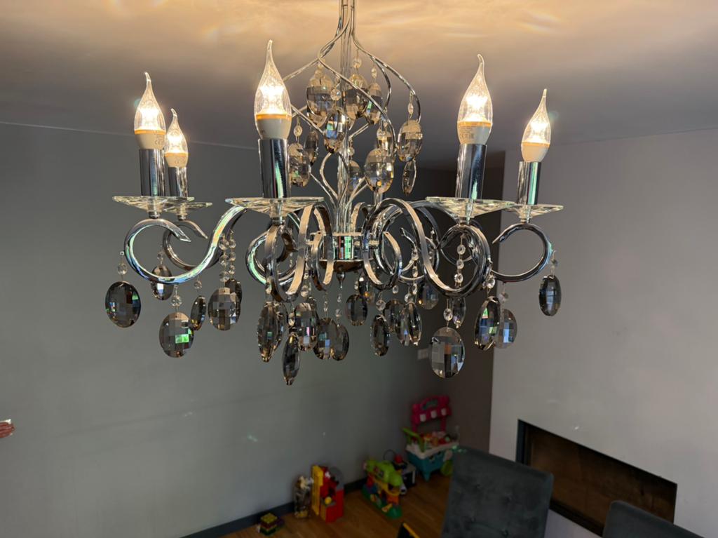 Eye catcher kroonluchter / design plafondlamp, Ophalen of Verzenden, Zo goed als nieuw
