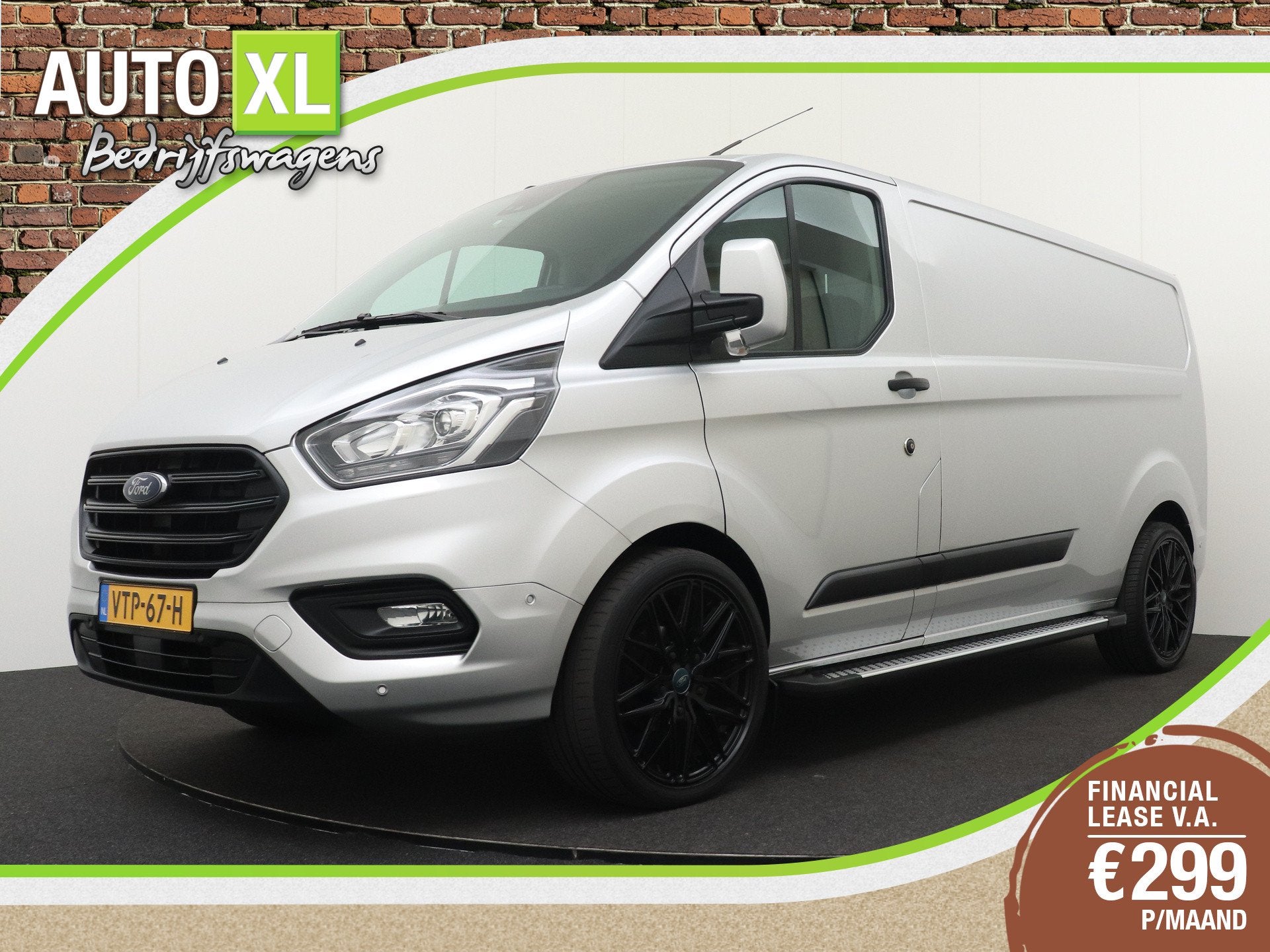 Ford Transit Custom 300 2.0 170 PK Aut. Sport Black-Style L2, Auto's, Stof, 4 cilinders, 2039 kg, Origineel Nederlands