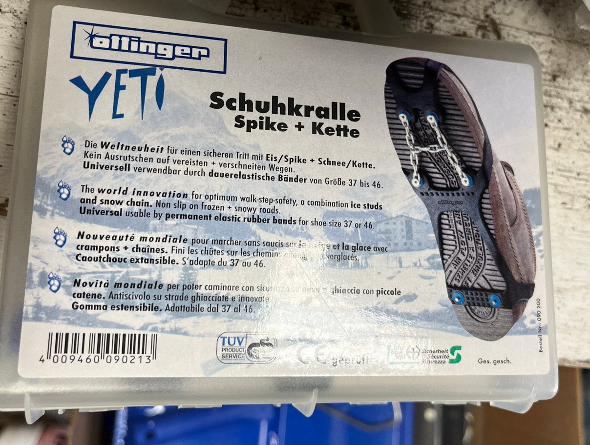 Yeti Ollinger schoenijzers / spikes voor grip op sneeuw/ijs, Overige merken, Overige typen, Ophalen of Verzenden, Zo goed als nieuw