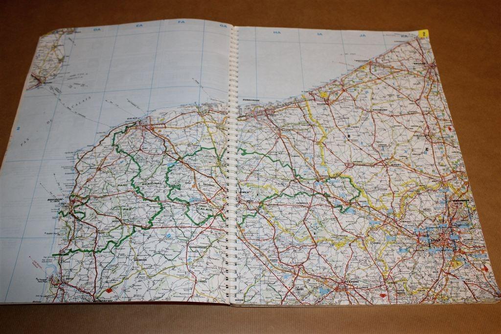 RAC Atlas Frankrijk — België, Luxemburg — 1:250.000, Gelezen, Frankrijk, Ophalen of Verzenden, Landkaart