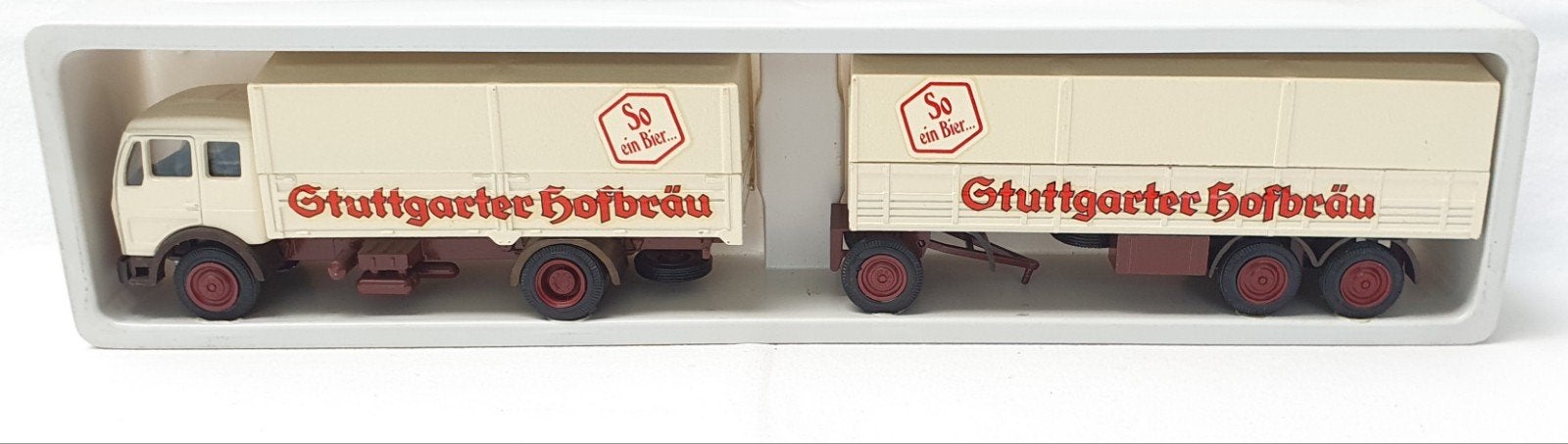 NZG 1:50 Mercedes-Benz 1628 Stutgarter Hofbrau Vrachtwagen, Wisselstroom, Locomotief, Nieuw, Ophalen of Verzenden