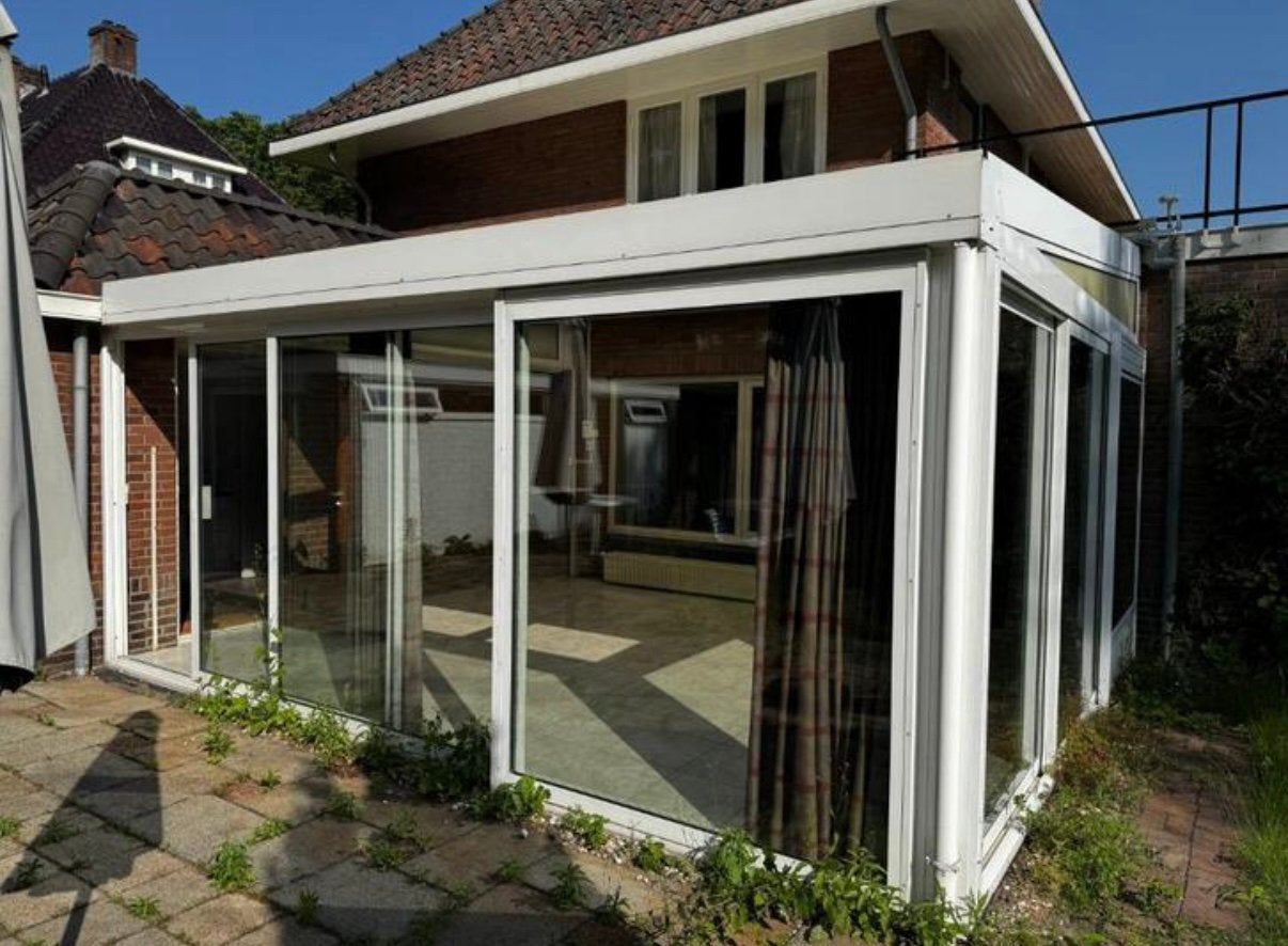Serre 4,5 x 5,5, Elektrisch dak en dubbel glas GEDEMONTEERD, Tuin en Terras, Overkappingen, Zo goed als nieuw, Serre, Ophalen of Verzenden