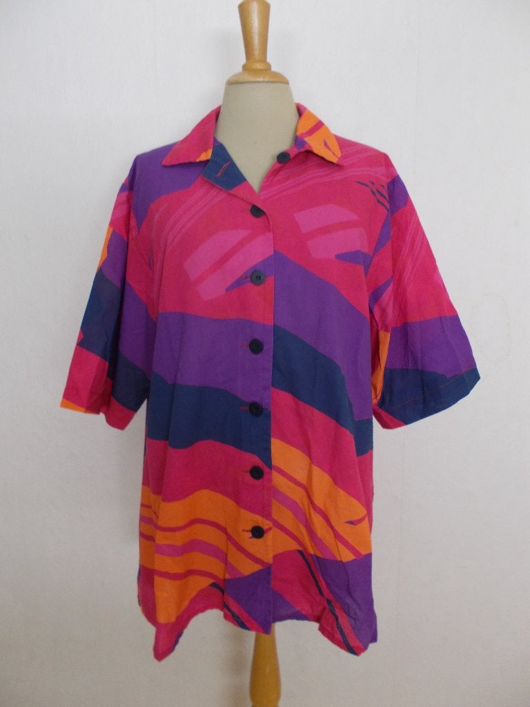 Fleurige print blouse van Skandika! L, Kleding | Dames, Verzenden, Gedragen, Maat 42/44 (L), Meerkleurig