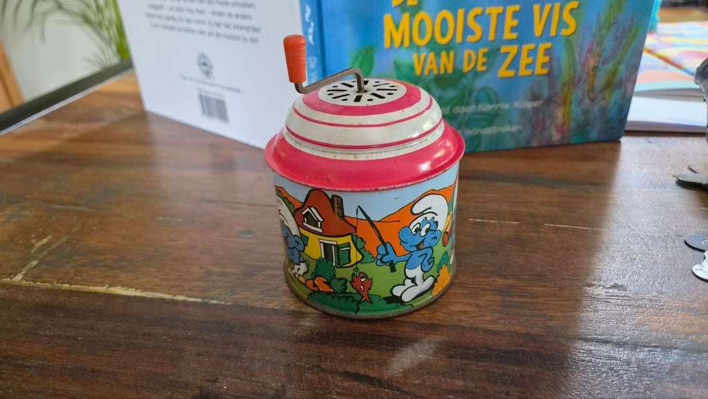 Vintage Smurfen muziekdoosje - Jaren '80, Verzamelen, Ophalen of Verzenden, Gebruikt, Verschillende Smurfen, Gebruiksvoorwerp