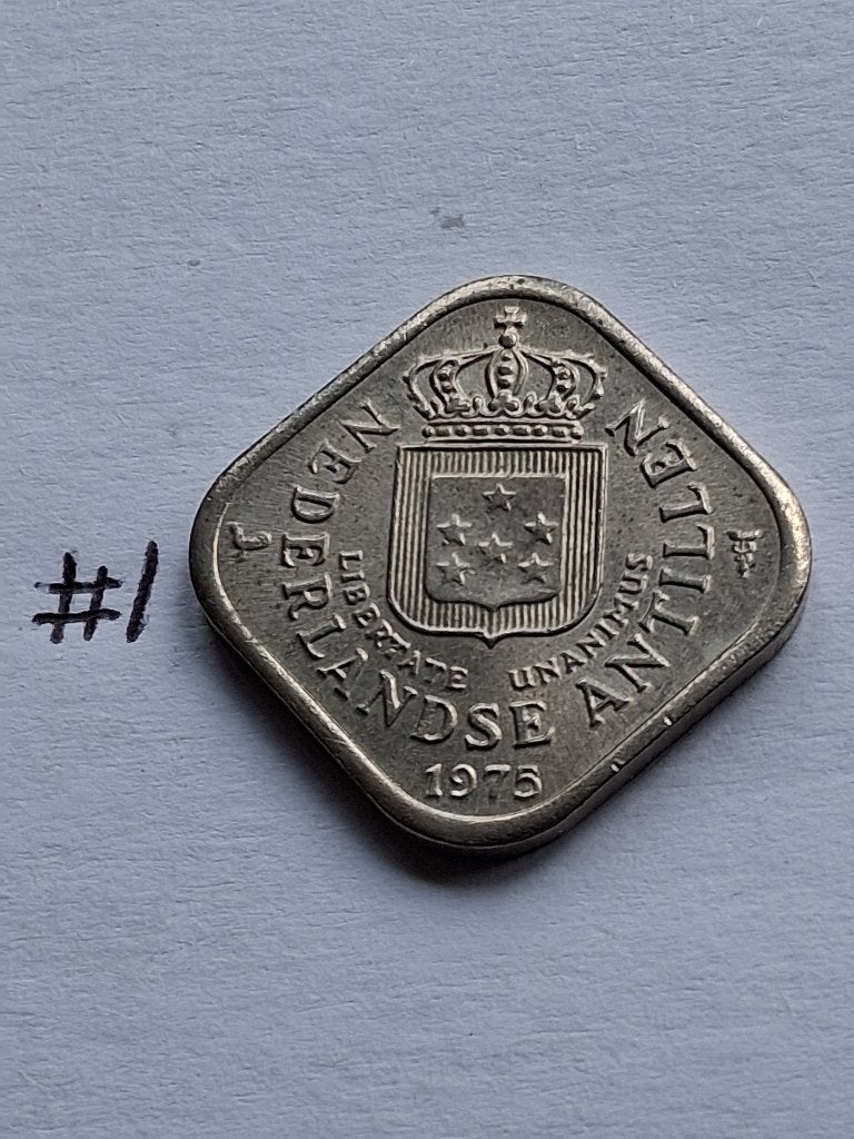 5 cent 1975 Nederlandse Antillen #1, Ophalen of Verzenden, Koningin Juliana, 5 cent, Losse munt