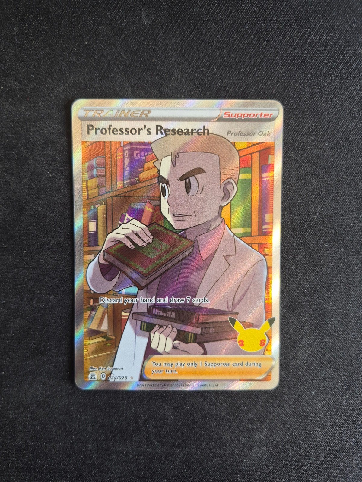 Pokemon Kaart Professor's Research 024/025, Ophalen of Verzenden, Zo goed als nieuw, Losse kaart, Foil