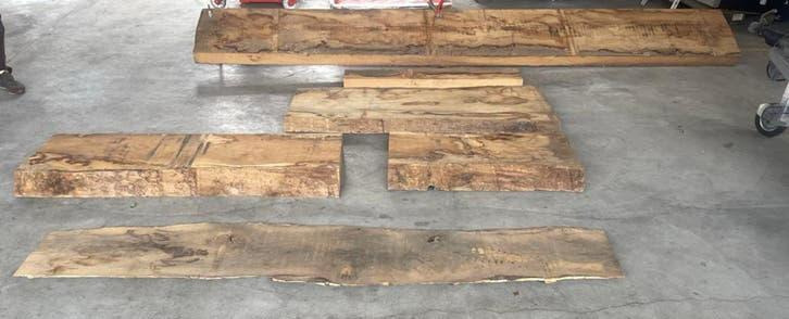 Boomstambladen - eiken schaaldelen, Doe-het-zelf en Verbouw, Hout en Planken, Ophalen, Eiken, Plank, 50 mm of meer