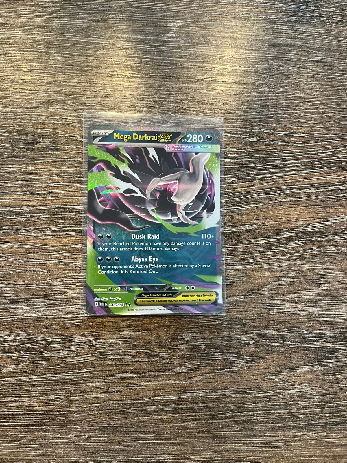 Mega Darkrai EX PBL 048/084, Ophalen of Verzenden, Zo goed als nieuw