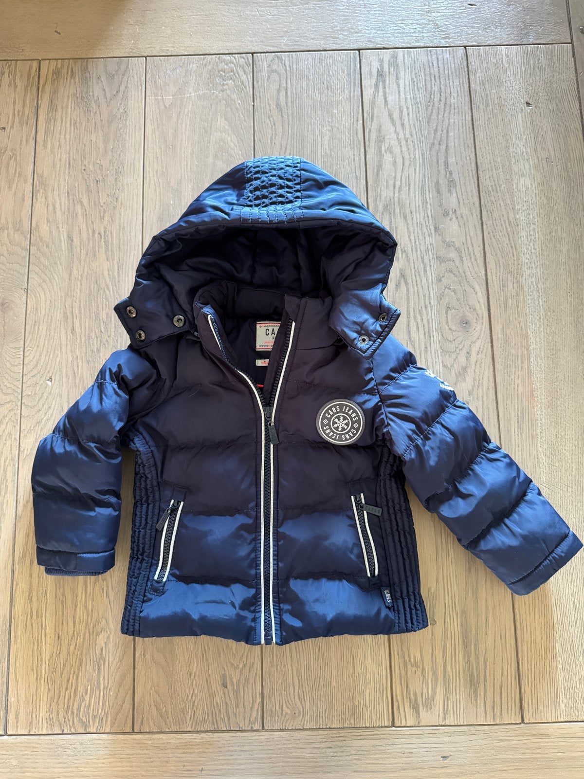 Donkerblauwe Cars winterjas voor meisjes, maat 92, Ophalen of Verzenden, Zo goed als nieuw, Meisje, Jas