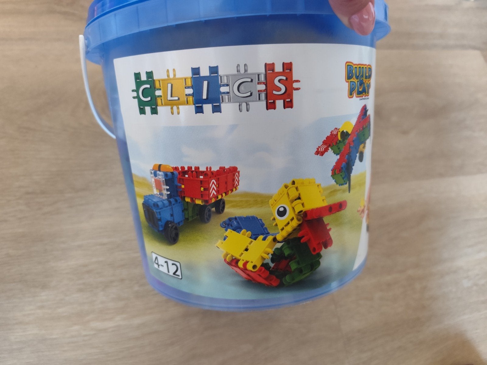 Clics Build and Play - Hele emmer vol bouwblokken, Ophalen of Verzenden, Gebruikt, Overige merken