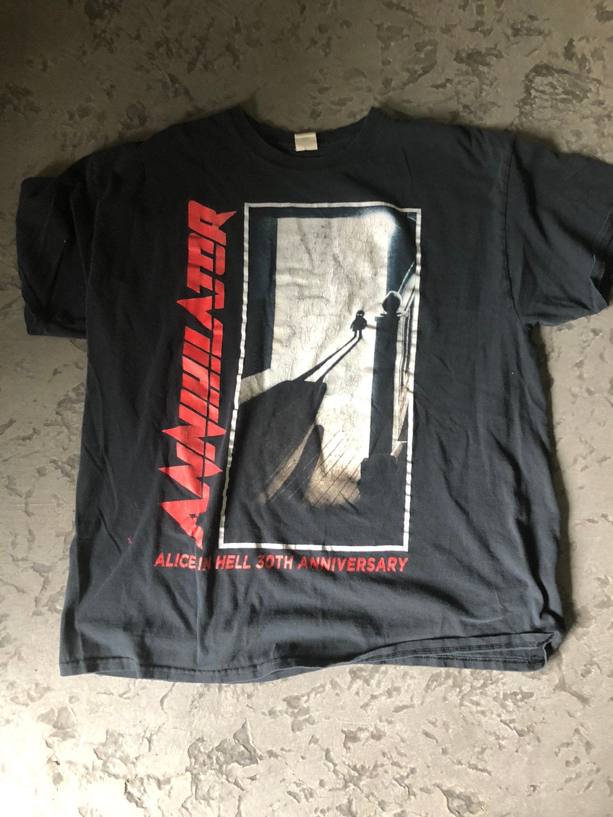 Annihilator alice in hell 30 th  r.i.p. Rampage shirt XL., Ophalen, Gebruikt, Kleding
