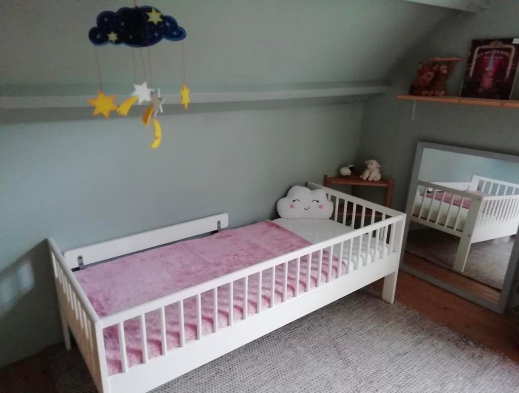 IKEA Gulliver Peuterbed met zijsteun 160X70 CM, Ophalen, 70 tot 85 cm, 140 tot 160 cm, Zo goed als nieuw