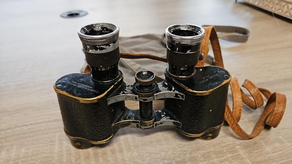 Bausch & Lomb Militairy Stereo 6x30 kijker uit 1915 met tas, Gebruikt, Bausch en Lomb, Ophalen of Verzenden, W