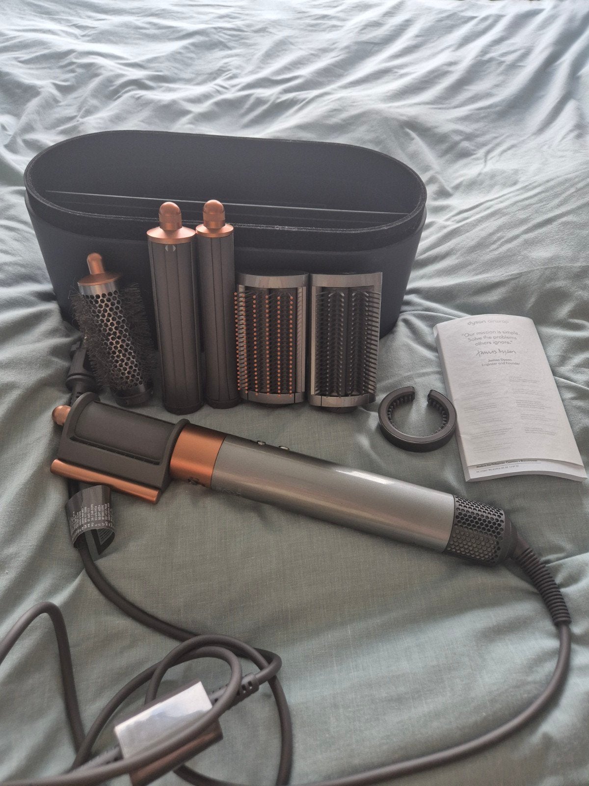 Dyson Airwrap zilver - koper, Witgoed en Apparatuur, Ophalen of Verzenden, Zo goed als nieuw, Haarverzorging