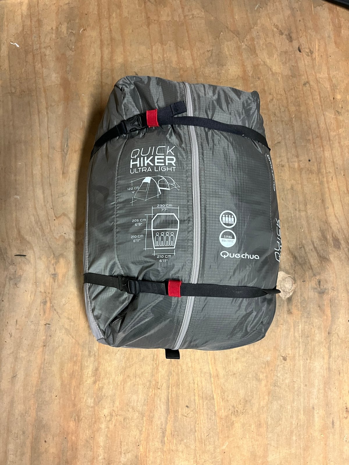 Quechua Quick Hiker Ultra Light 4-persoons tent, Ophalen of Verzenden, Zo goed als nieuw, Tot en met 4