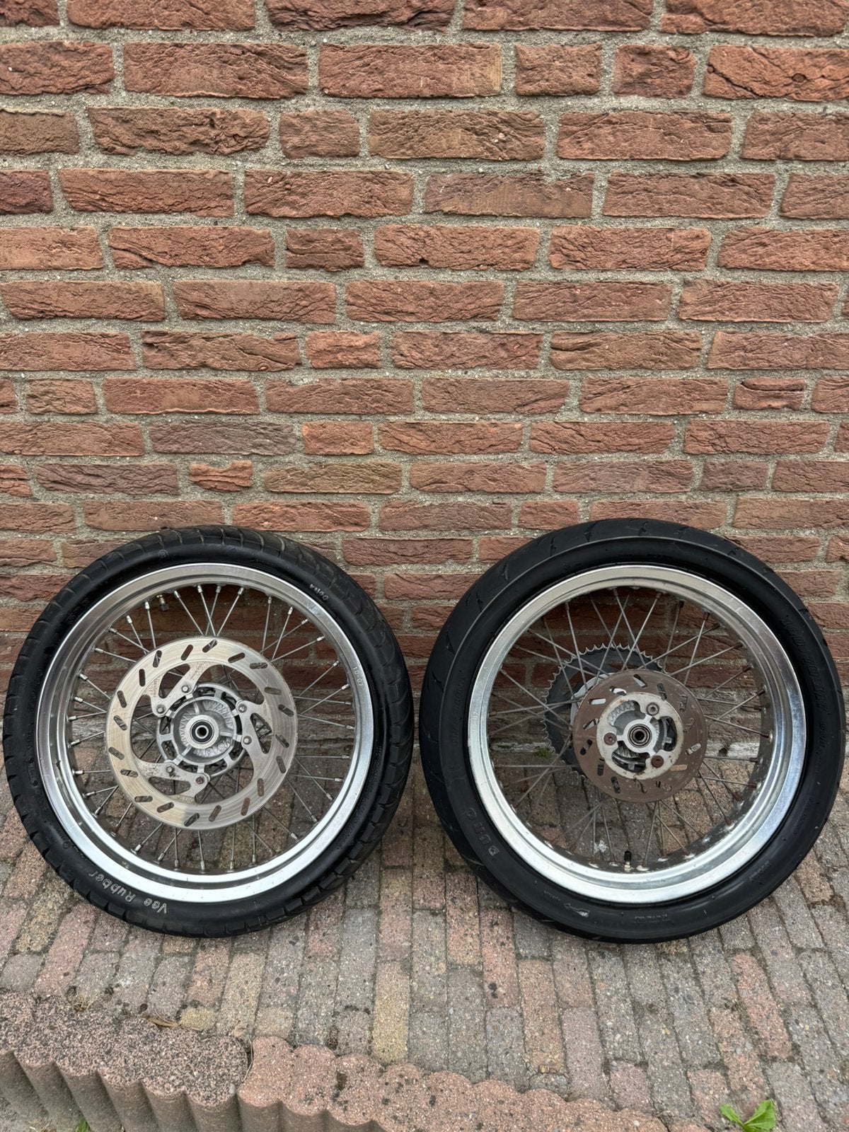 Spaak Velgen set 17 inch Derbi senda xtreme 12 mm as, Ophalen of Verzenden, Gebruikt, Overige typen