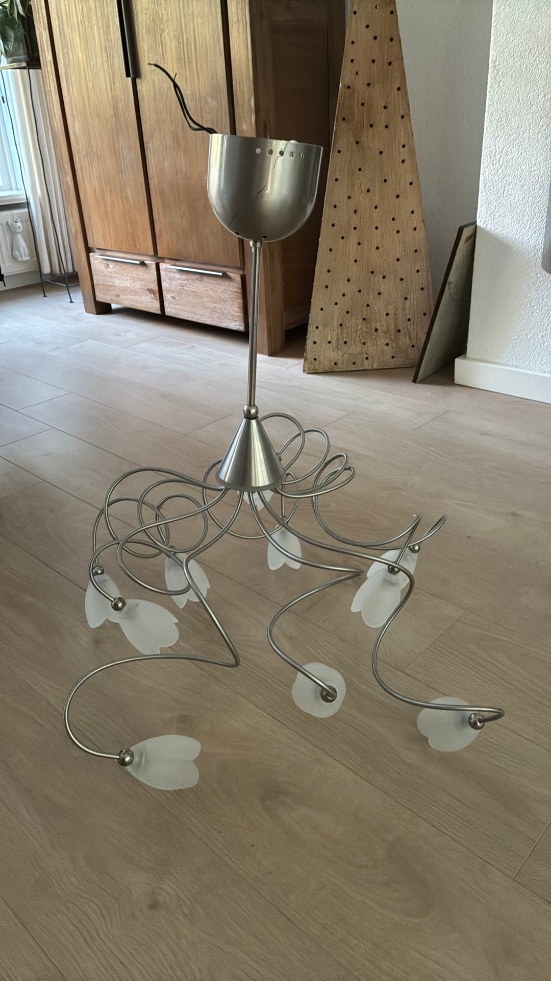 Harco Loor hanglamp tulip, Ophalen, Zo goed als nieuw, Metaal, Design