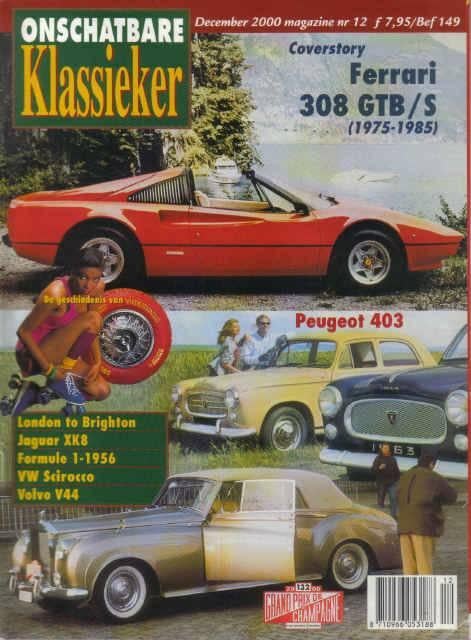 OK 12 2000 : Ferrari 308 - Peugeot 403 - VW Scirocco MK1, Ophalen of Verzenden, Gelezen, Algemeen