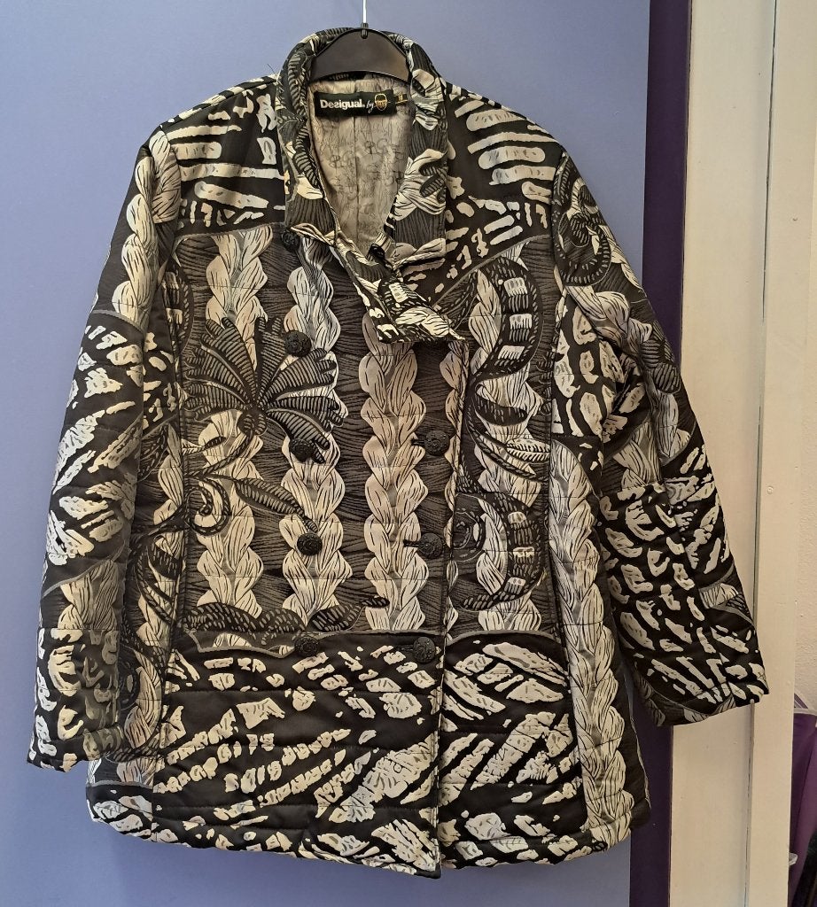 Desigual x Christian Lacroix winterjas zwart/zilver 44 46801