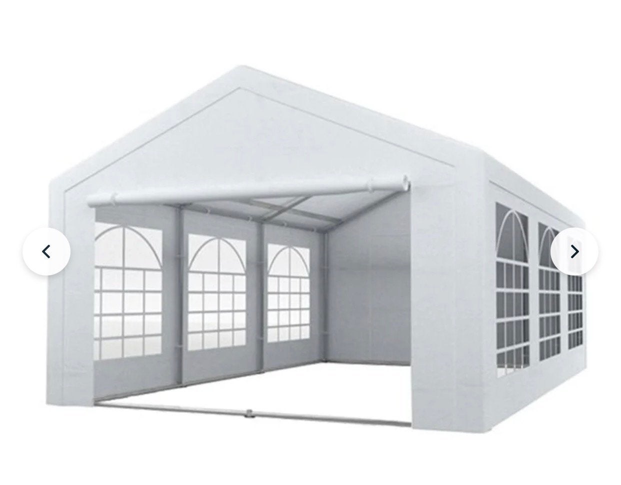 Partytent 4x6m PVC met grondframe brandvertragend, Gebruikt, Opvouwbaar, Partytent, 4 tot 6 meter