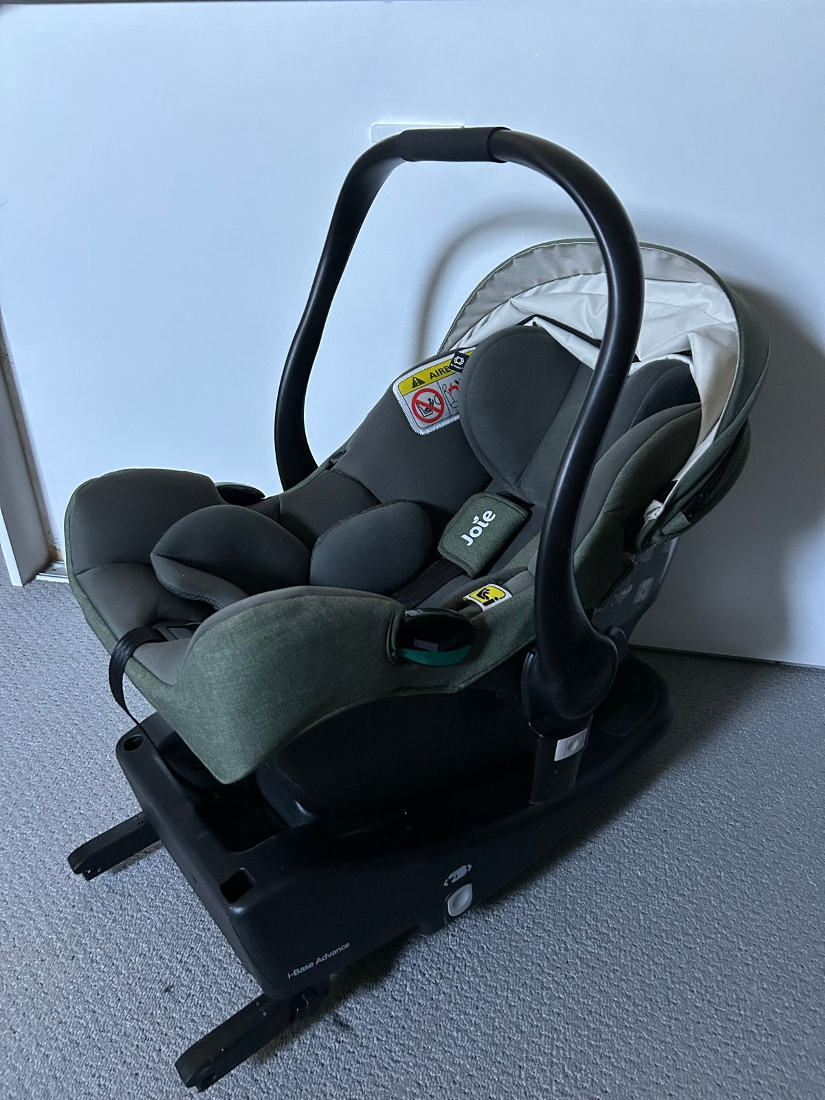 Joie Maxi-Cosi met i-Base Advance, Kinderen en Baby's, Autostoeltjes, Overige merken, Gebruikt, Isofix, 0 t/m 13 kg