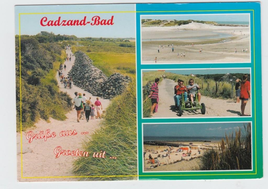 Cadzand- Bad 4 luik Ongelopen, Ophalen of Verzenden, 1980 tot heden, Gelopen, Zeeland