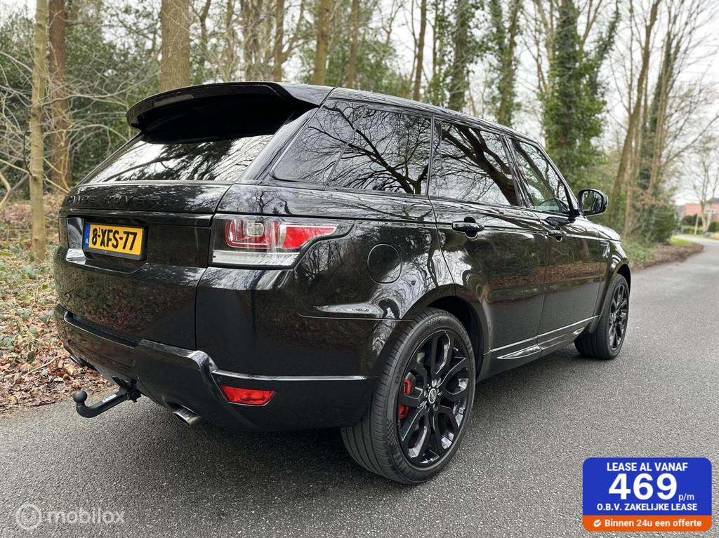 Range Rover Sport 3.0 Black on Black,trekhaak,panorama, TOP!, Euro 5, Gebruikt, Zwart, 2993 cc