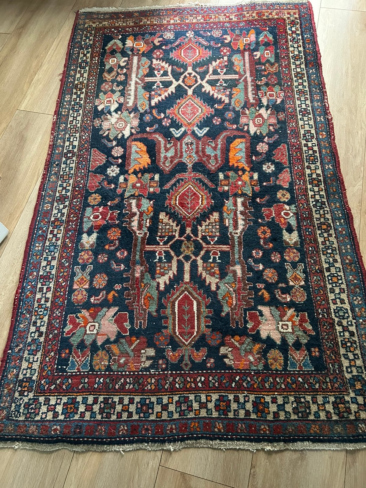 Handgeknoopt tapijt, Huis en Inrichting, Stoffering | Tapijten en Kleden, Ophalen, Gebruikt, Rechthoekig, 200 cm of meer