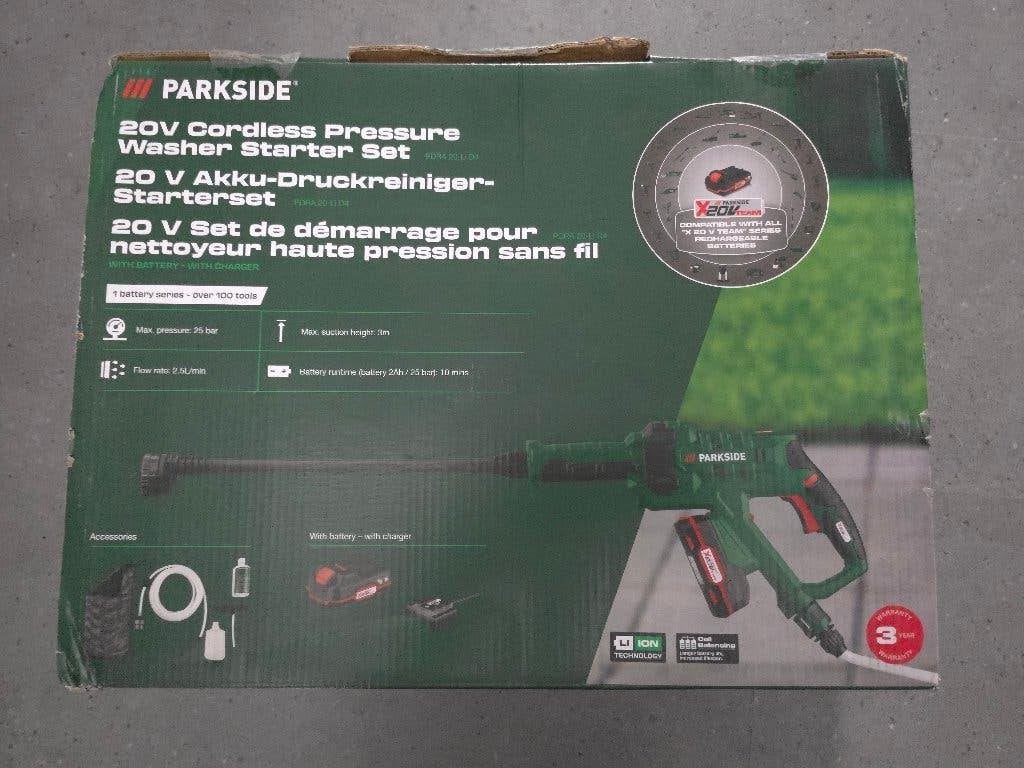 Parkside 20V Accu-Drukreiniger Starter Set, Tuin en Terras, Hogedrukreinigers, Ophalen, Nieuw, Accu, Parkside
