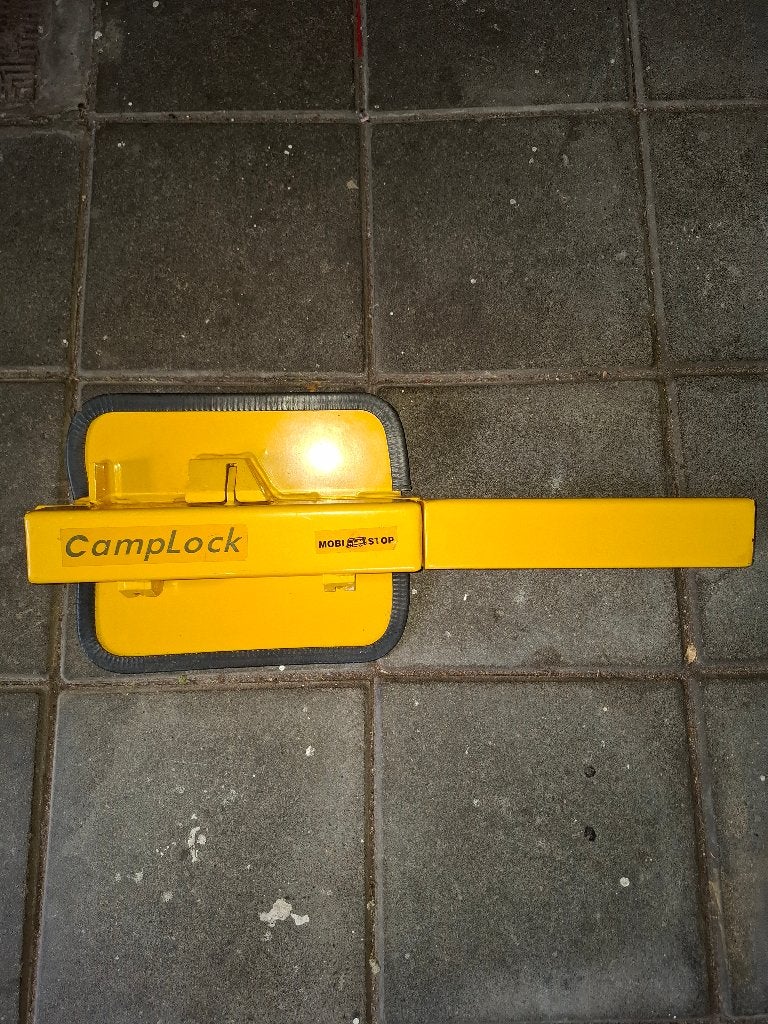 Camplock Mobi-Stop wielklem, Ophalen, Gebruikt