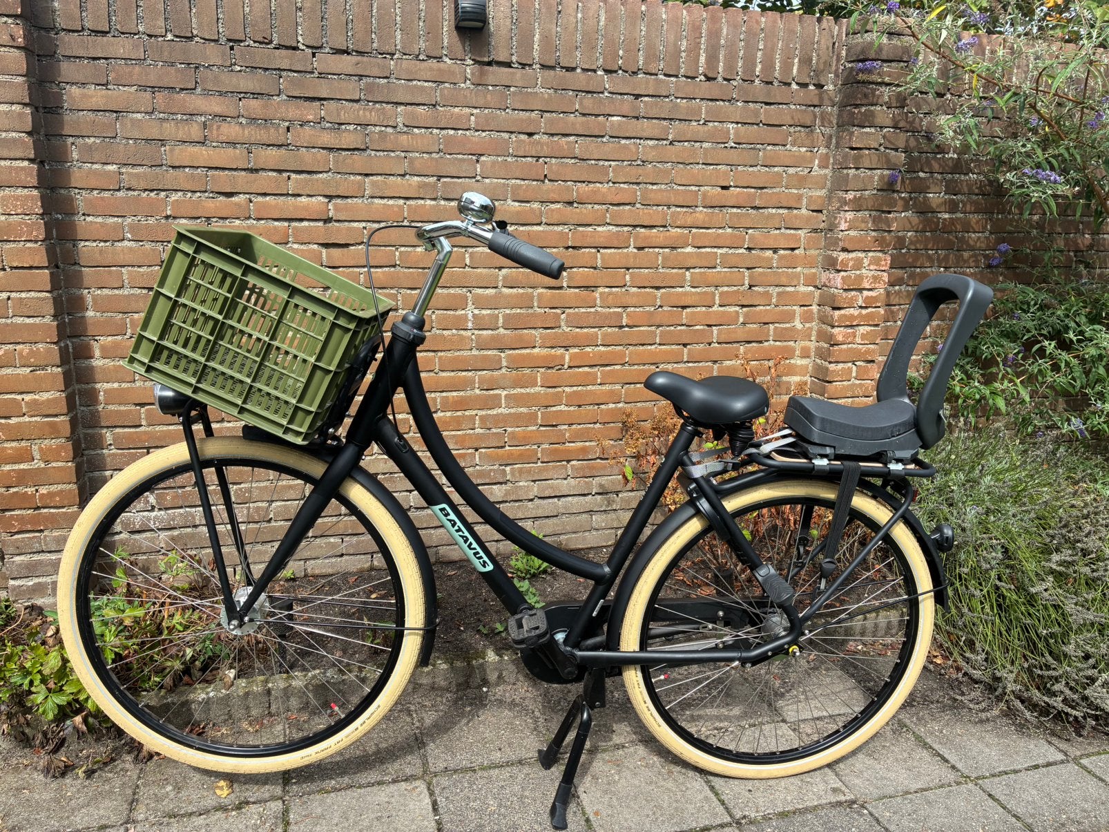 Batavus Packd 3 Stadsfiets + fietskrat + kinderzitje Urban, Ophalen, Terugtraprem, Versnellingen, Batavus