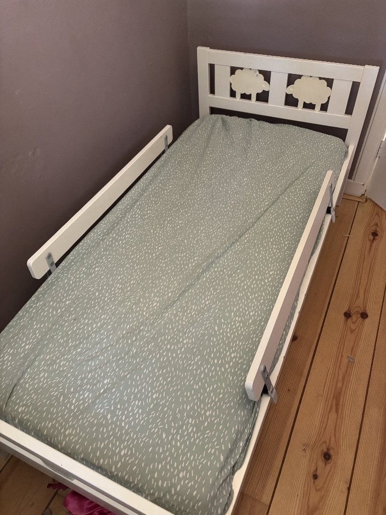 Peuterbed 70x160 cm – wit – inclusief matras, Ophalen, Gebruikt, Wit, Overige maten