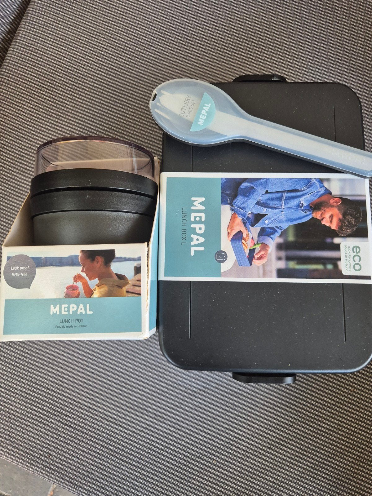 mepal lunchbox pot en bestek, Huis en Inrichting, Kunststof, Mepal, Nieuw, Ophalen of Verzenden