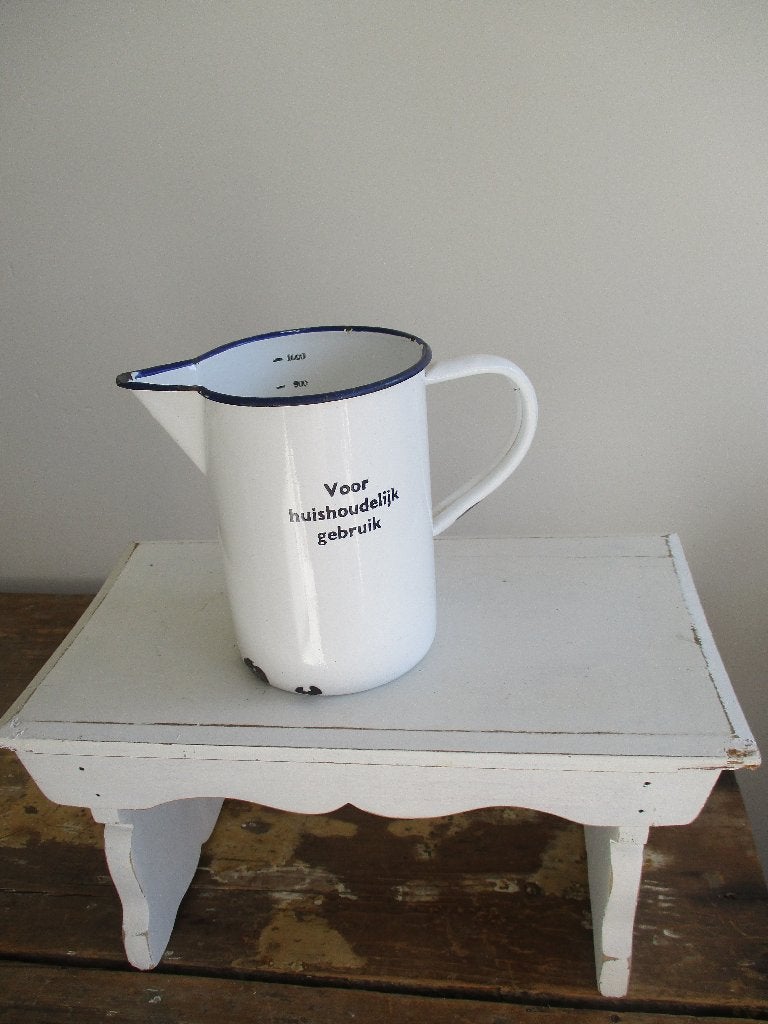 emaille brocante maatbeker voor huishoudelijk gebruik, Antiek en Kunst, Antiek | Emaille, Ophalen of Verzenden