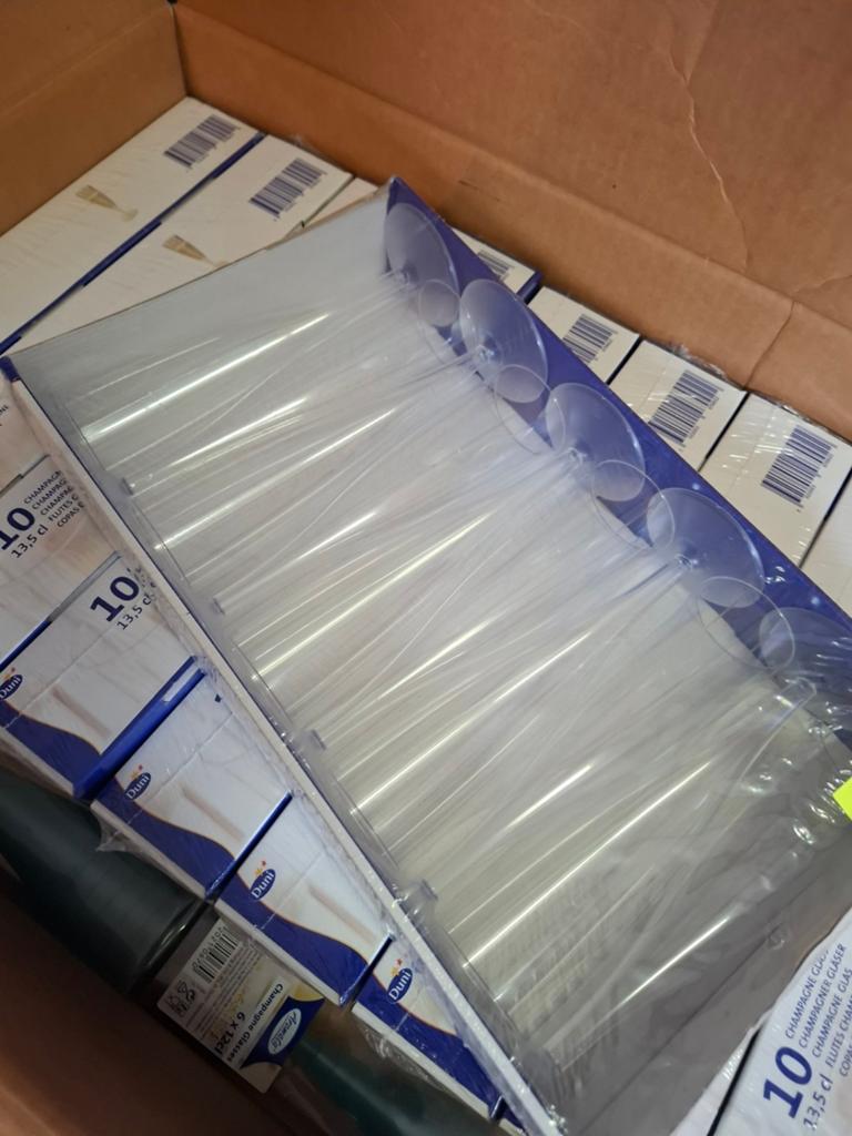 Plastic Champagne glazen., Ophalen of Verzenden, Zo goed als nieuw, Overige typen