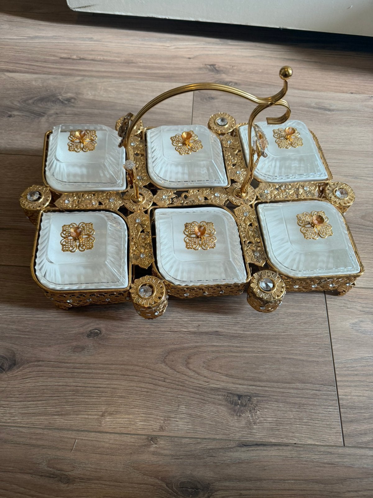 Verpakking voor gedroogd frui, Huis en Inrichting, Woonaccessoires | Dienbladen, Ophalen of Verzenden, Gebruikt, Rechthoekig, Metaal