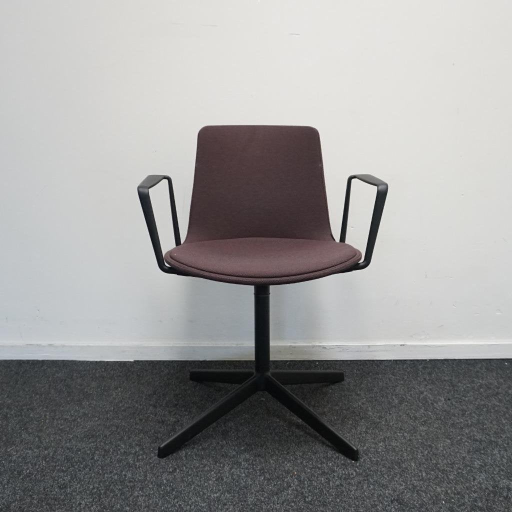 Enea Lottus Design Stoelen | Eetkamerstoelen | Donkerbruin, Gebruikt, -, Ophalen of Verzenden, Stof