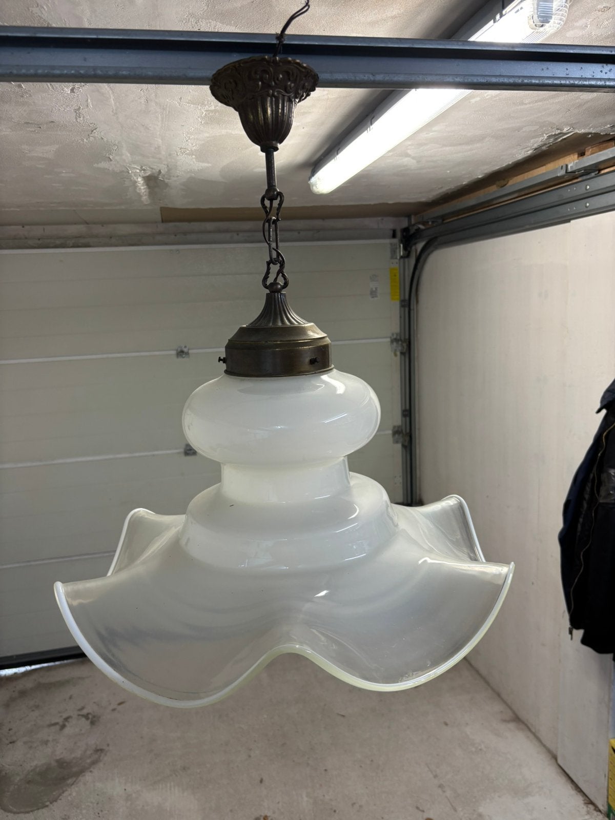 Mooie oude lamp, Ophalen of Verzenden, Gebruikt, Glas, Minder dan 50 cm