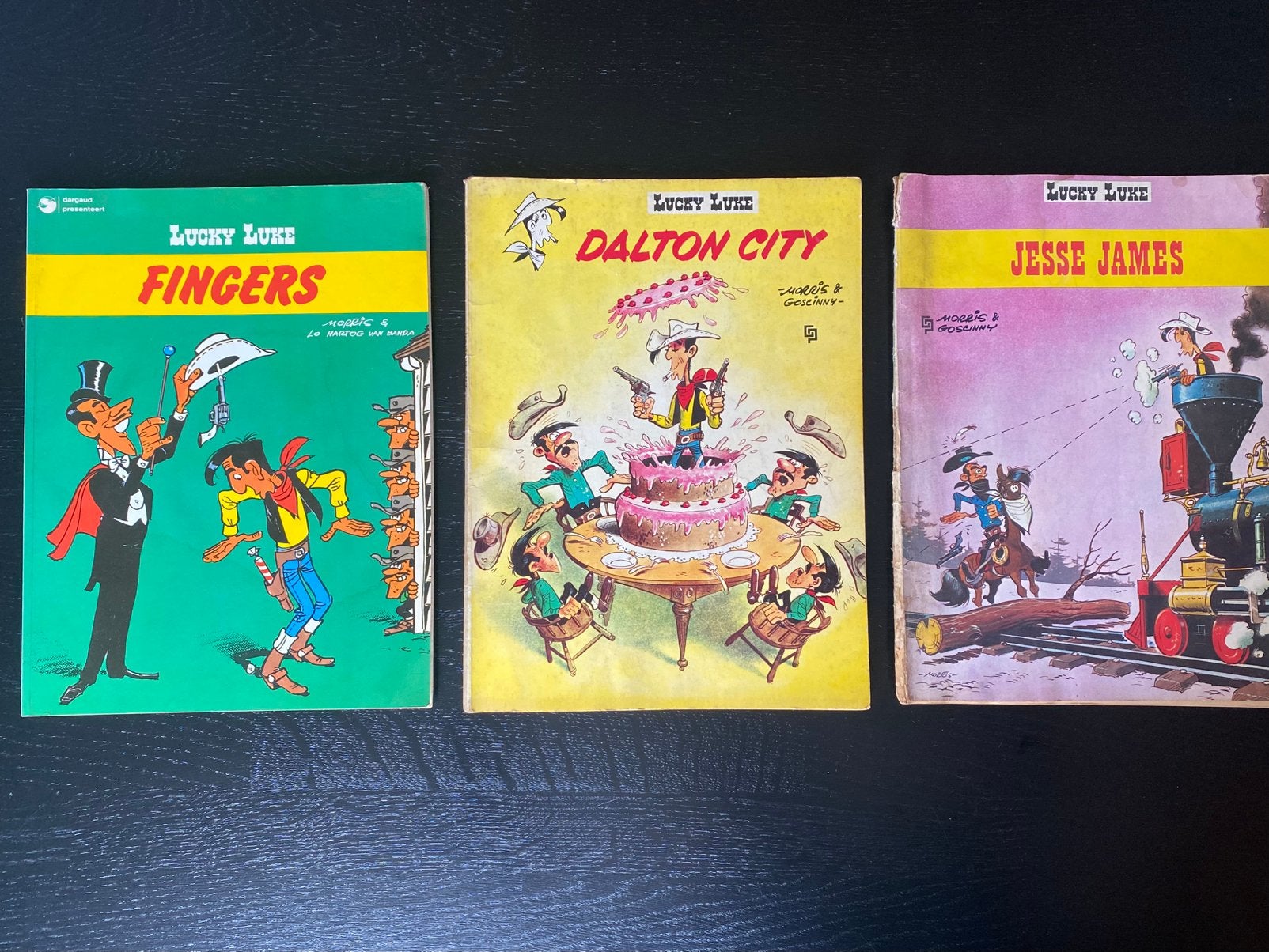 Lucky Luke: Fingers, Dalton City, Jesse James, Boeken, Meerdere stripboeken, Ophalen of Verzenden, Gelezen