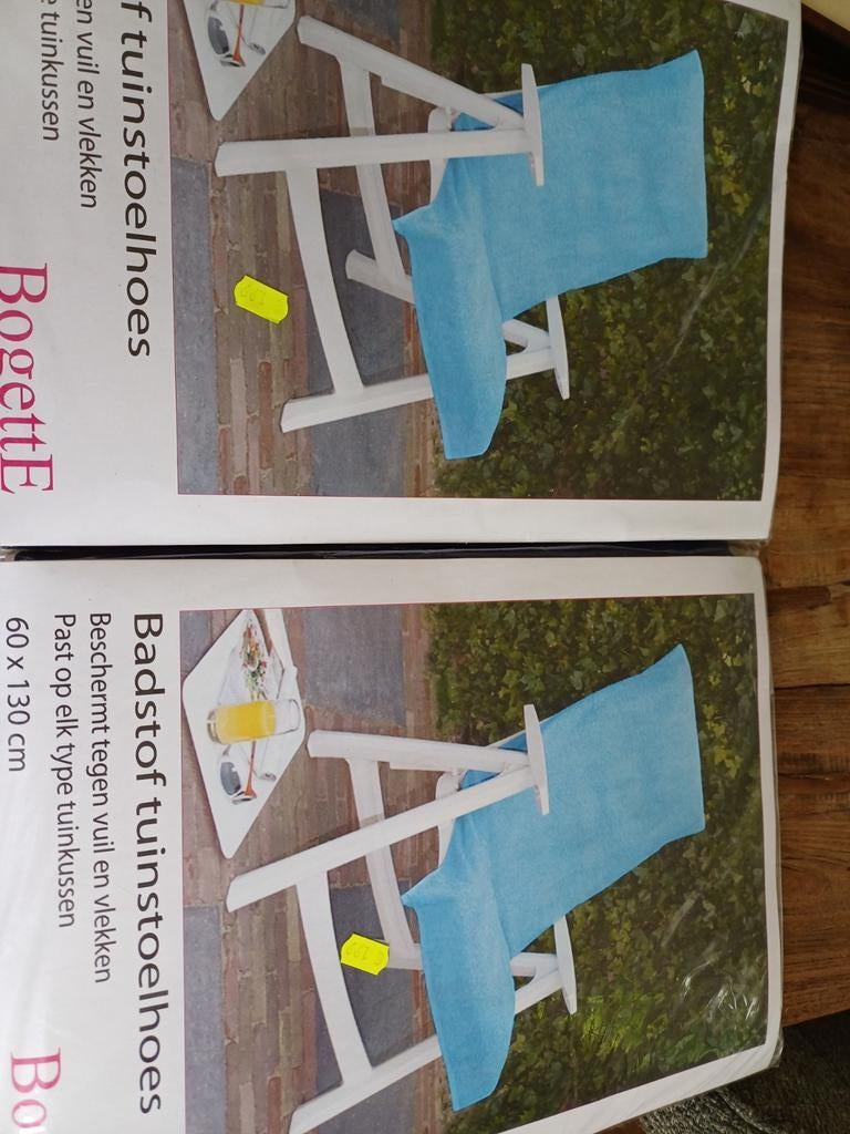 Donkerblauwe badstof stoel hoezen, Caravans en Kamperen, Ophalen of Verzenden, Nieuw, Campingstoel