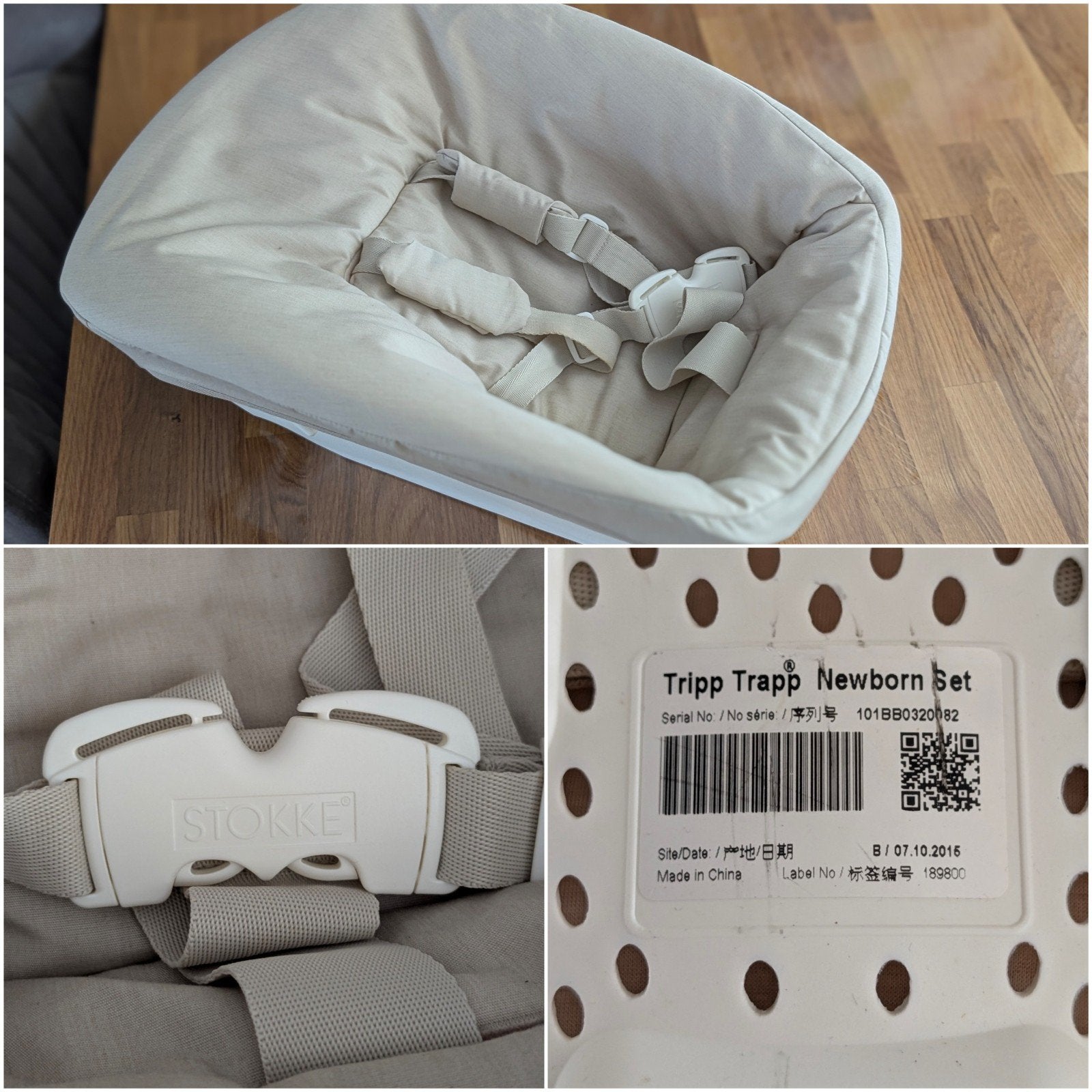 Stokke Tripp Trapp Newborn Set - Beige, Ophalen, Gebruikt, Overige typen, Gordel(s)
