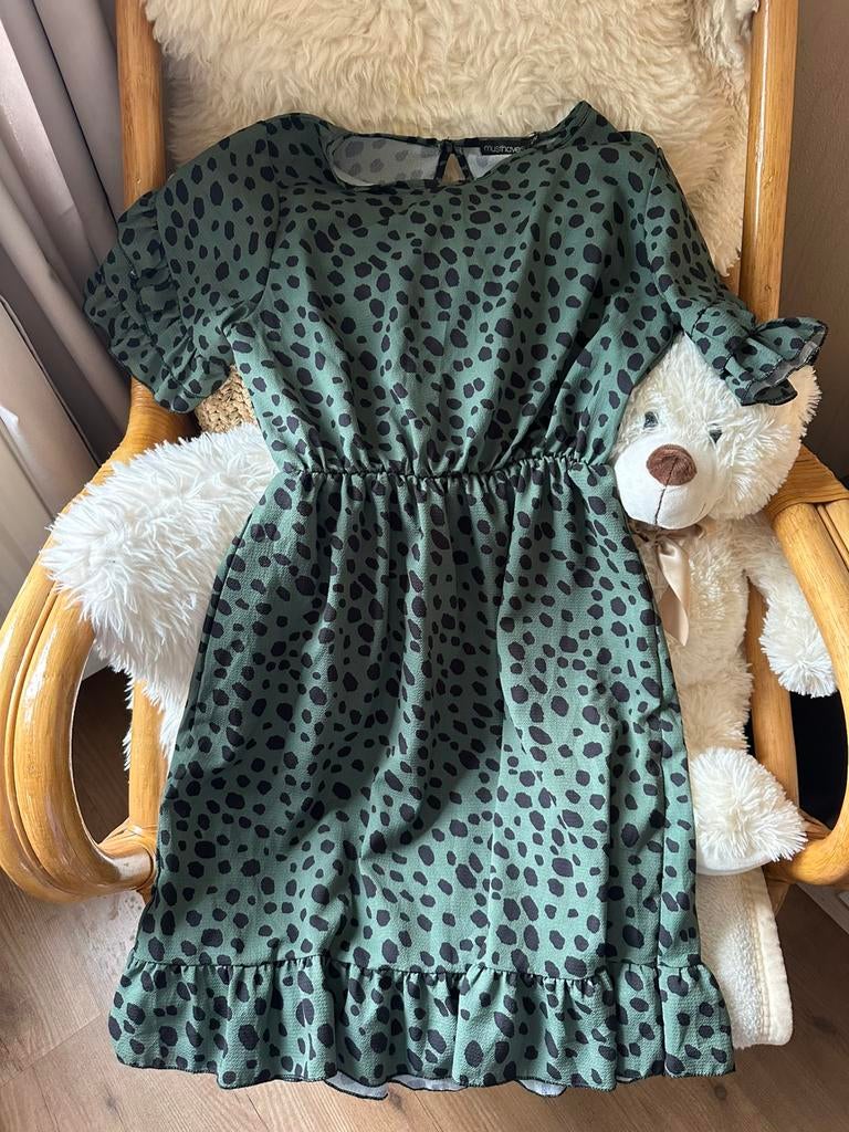 Groene zomerjurk met dierenprint van Musthaves, Ophalen of Verzenden, Zo goed als nieuw, Maat 38/40 (M), Groen