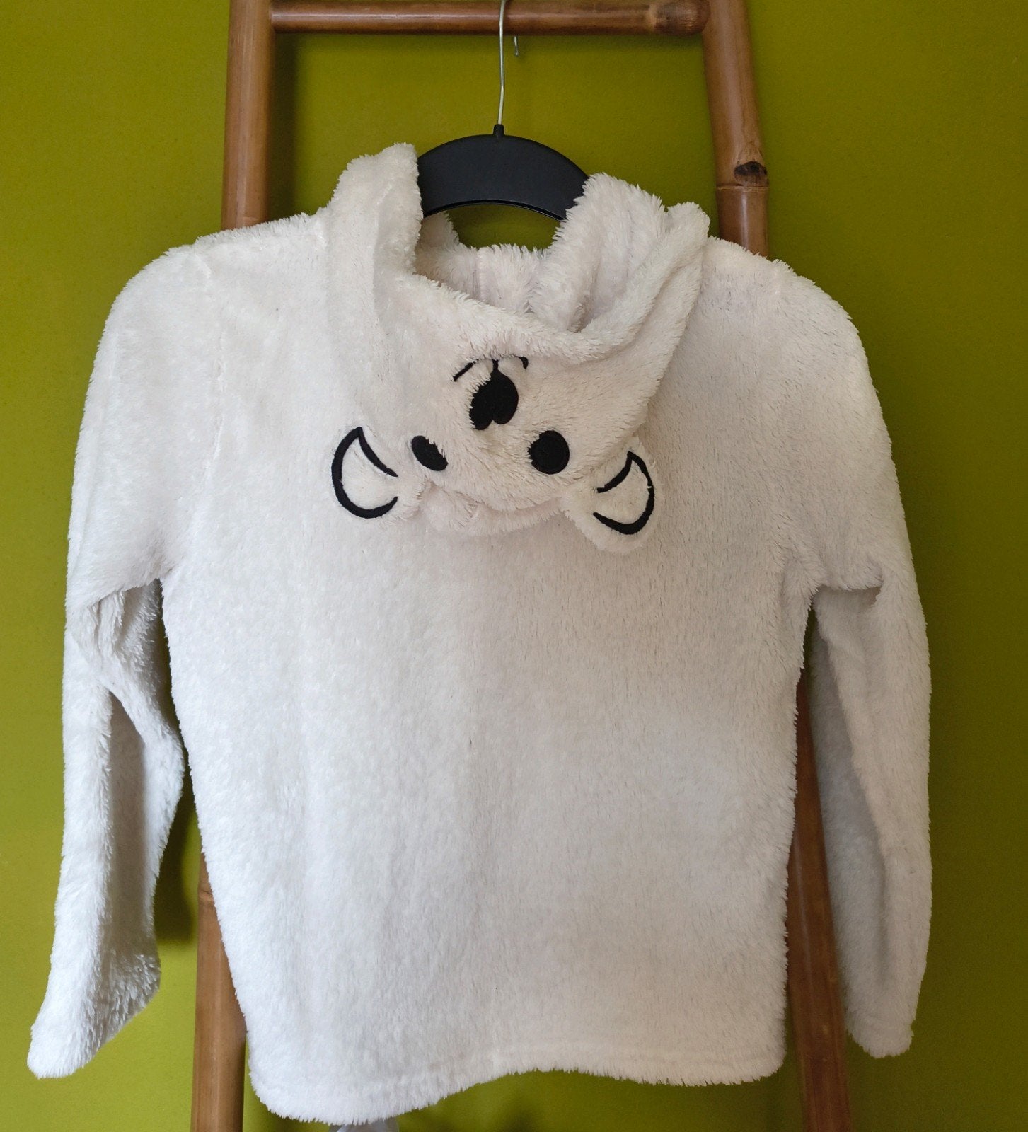 Vest / H&M / maat 134/140 / crèmewit / zacht / beer, Kinderen en Baby's, Kinderkleding | Maat 134, Ophalen, Jongen of Meisje, Trui of Vest